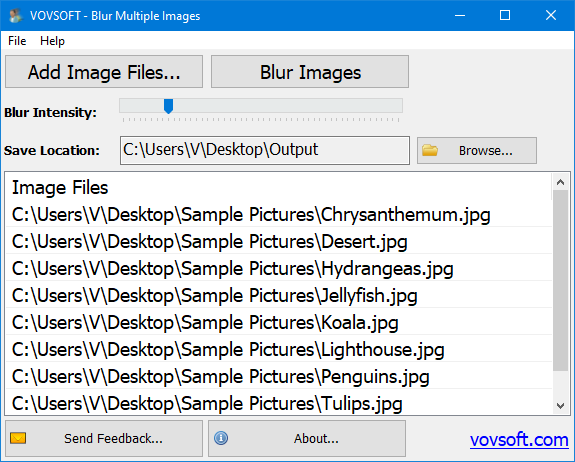 Add a blur effect to large numbers of images.