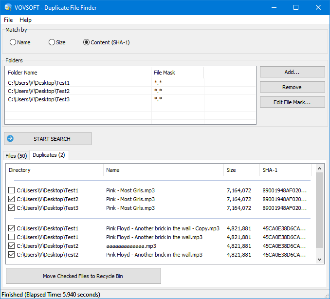 Duplicate File Finder Professional 2023.14 free downloads