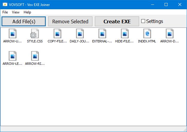 Join files into one single executable.