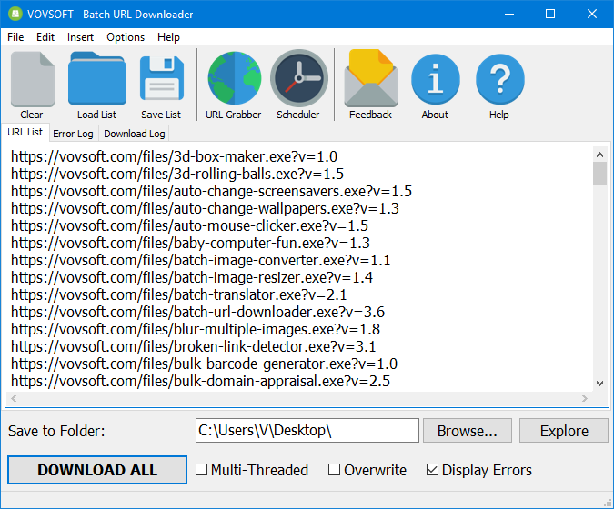 Batch URL Downloader 4.4 free download