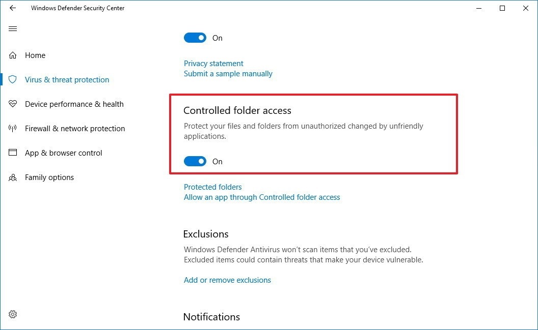 Controlled Access Folder