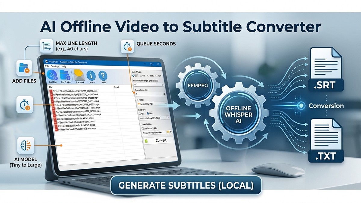 How to Create Subtitles Offline with AI Large Image