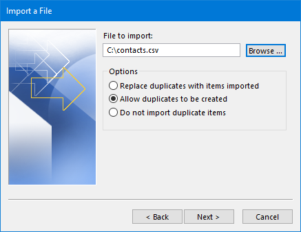 Outlook Import Step3