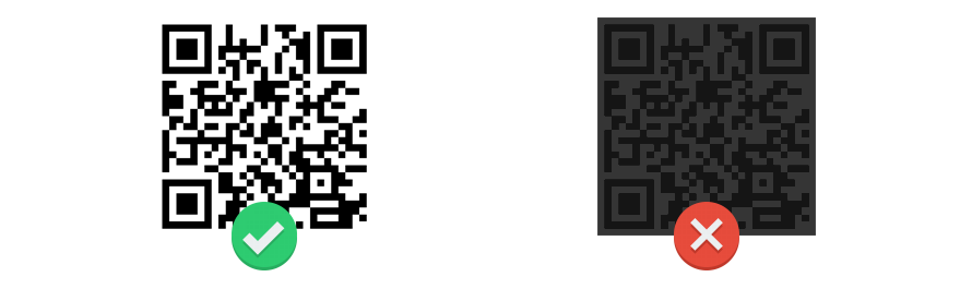 QR code contrast