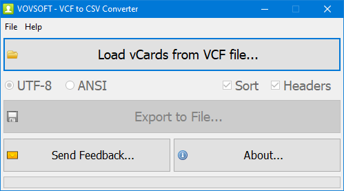 VCF to CSV Converter