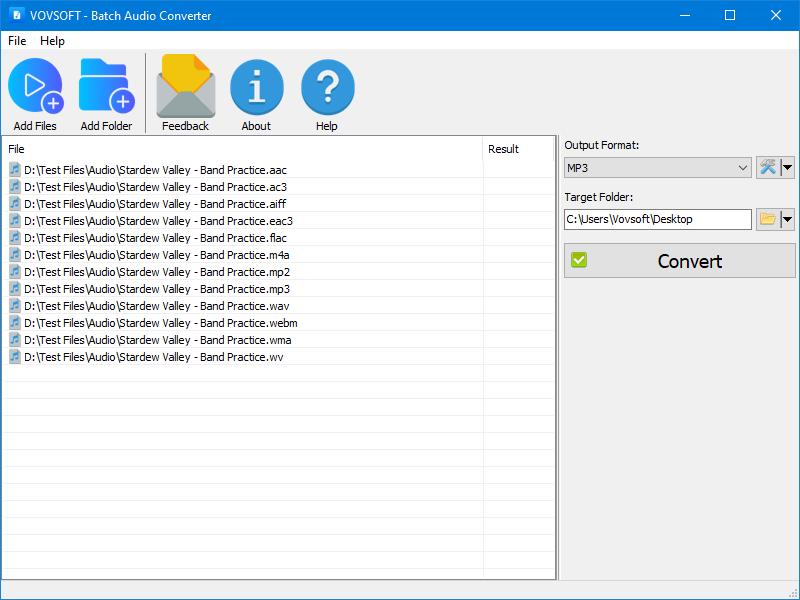 Batch Audio Converter Screenshot