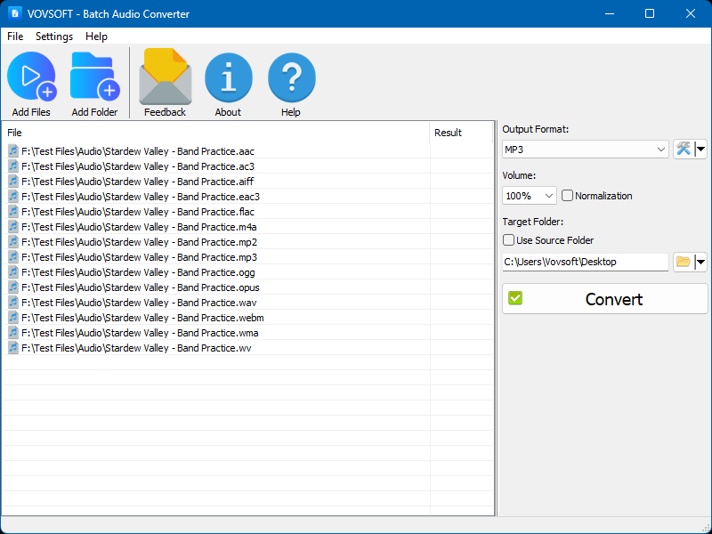 Batch Audio Converter Screenshot