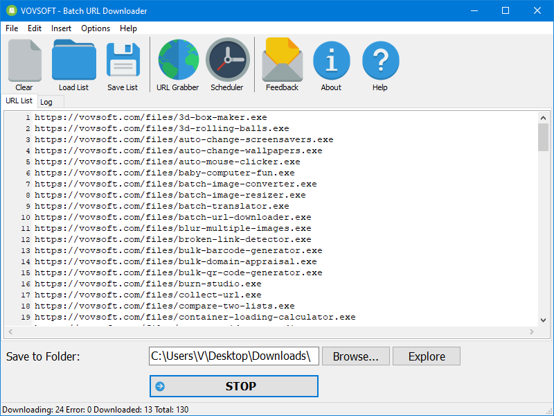 download the new version for windows Batch URL Downloader 4.5