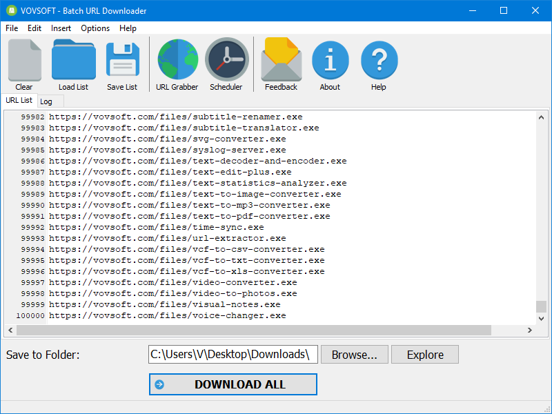 Batch URL Downloader for PC | Download multiple links - Vovsoft