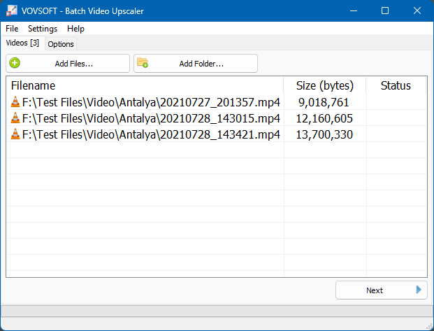 Batch Video Upscaler Screenshot