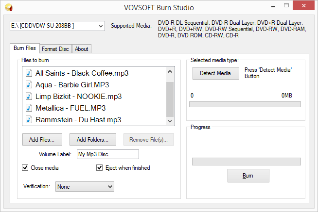 Burn Studio Screenshot