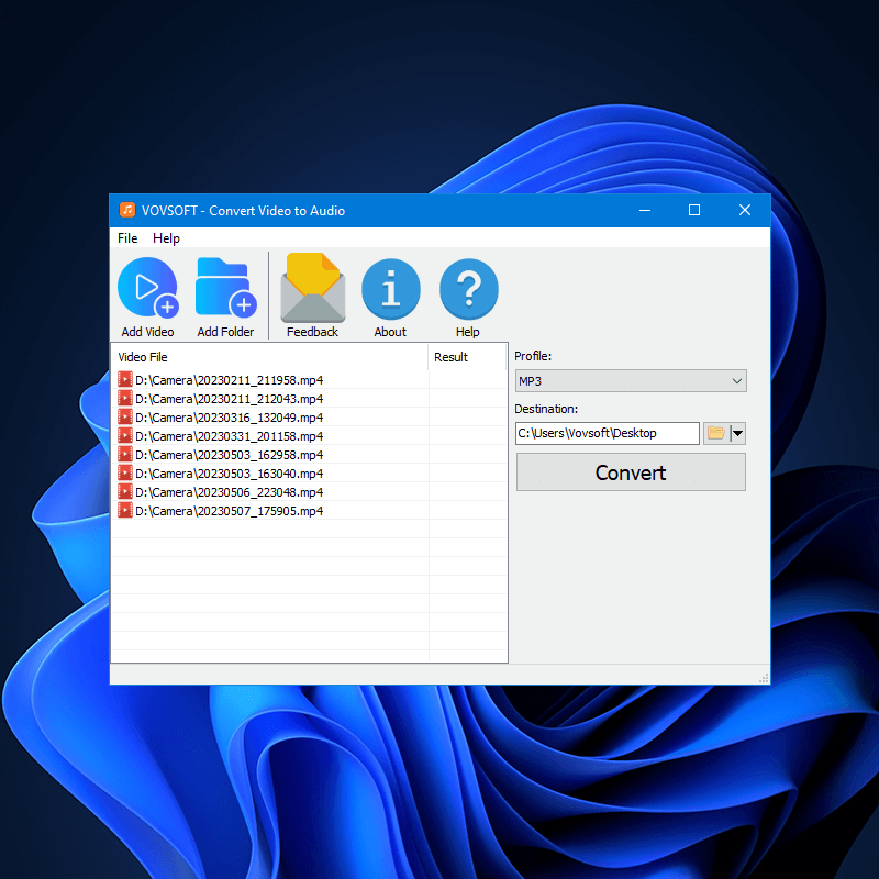 Vovsoft Convert Video to Audio 1.3 Convert-video-to-audio