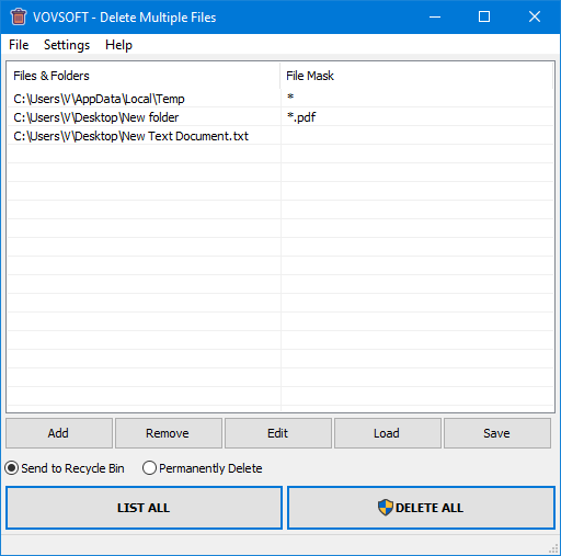 Delete Multiple Files For PC Batch Delete Tool Vovsoft