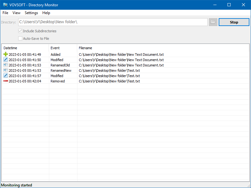 Directory Monitor for PC | Tracks activity within a folder - Vovsoft