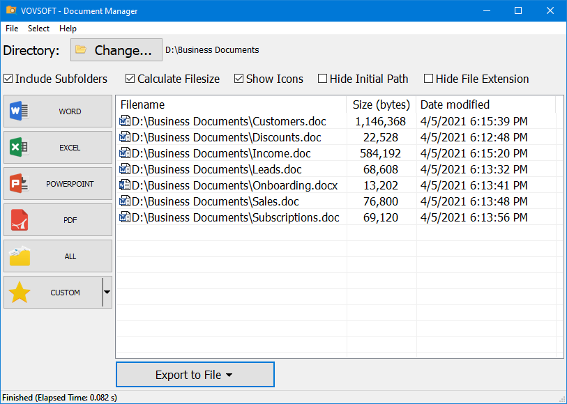 Document Manager Screenshot
