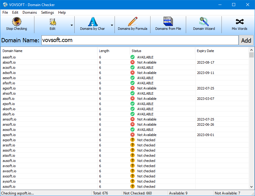 Domain Checker for PC | Whois lookup tool - Vovsoft