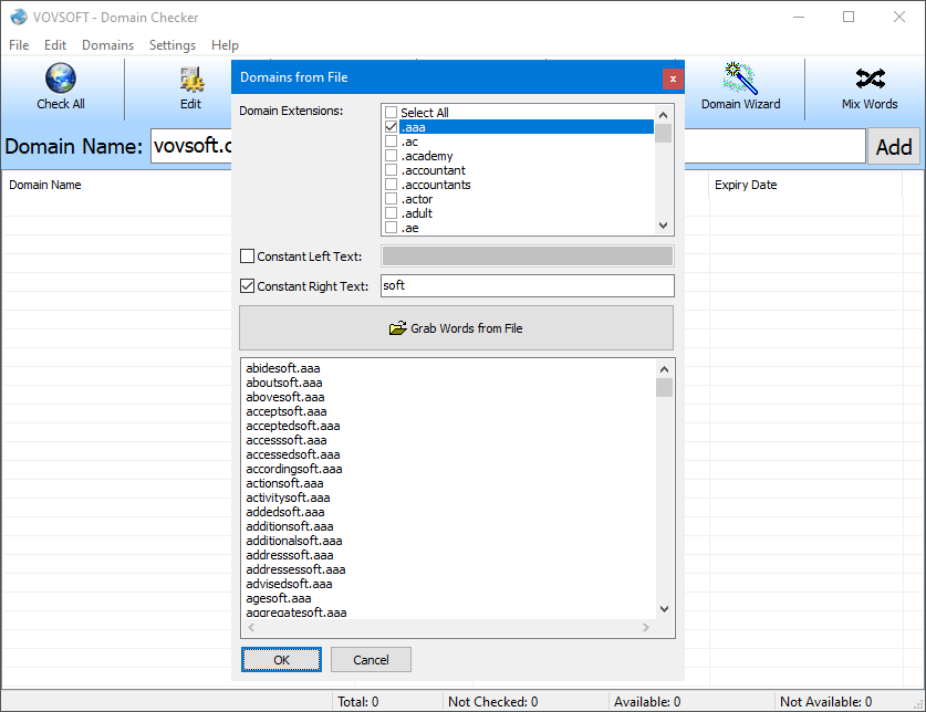 Domain Checker for PC | Checks domain name availability - Vovsoft