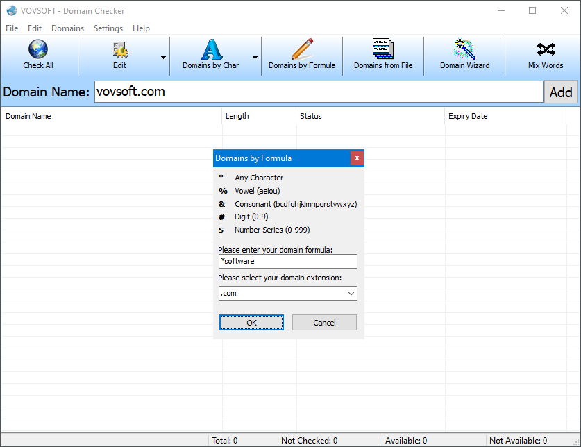 Domain Checker for PC | Checks domain name availability - Vovsoft