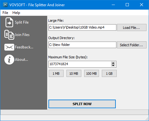 File Splitter And Joiner Screenshot