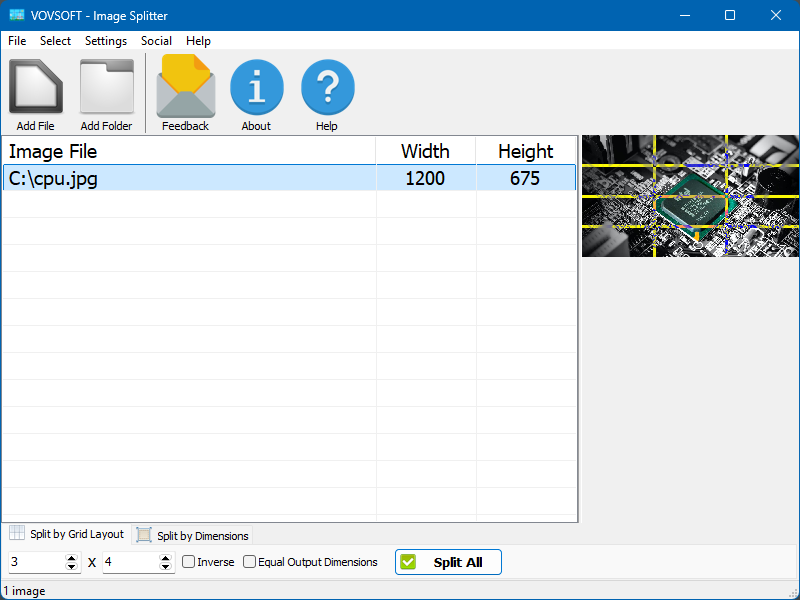 Image Splitter Screenshot