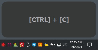 Keystroke Visualizer Screenshot