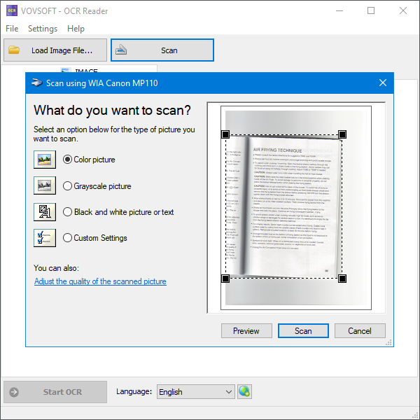 OCR Reader for PC | Converts image to text - Vovsoft