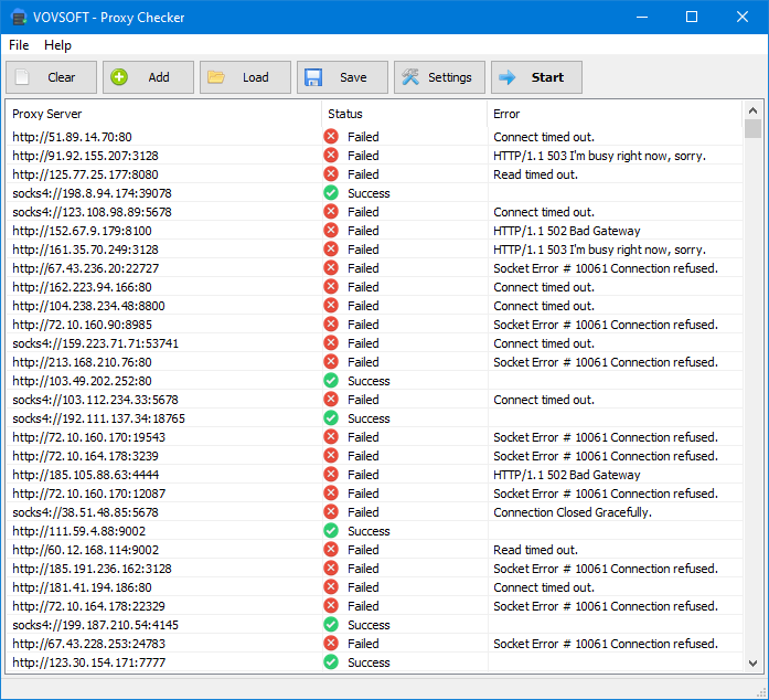 Proxy Checker Screenshot