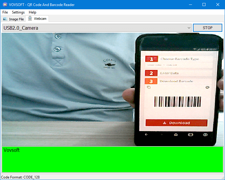 QR Code And Barcode Reader for PC | Scans files and webcam