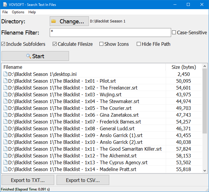 Search Text In Files Screenshot
