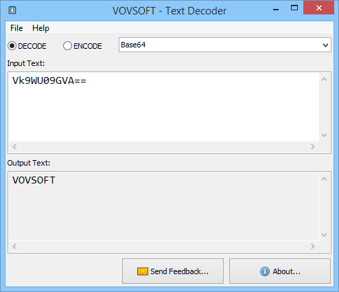 Text Decoder And Encoder for PC Encodes and decodes text Vovsoft Text Decoder And Encoder for PC Encodes and decodes text Vovsoft