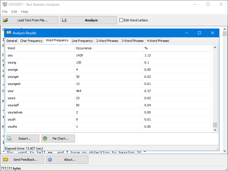 Text Statistics Analyzer for PC | Generates stats from text