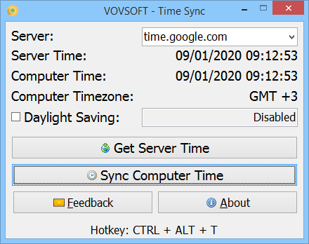 Time Sync Screenshot