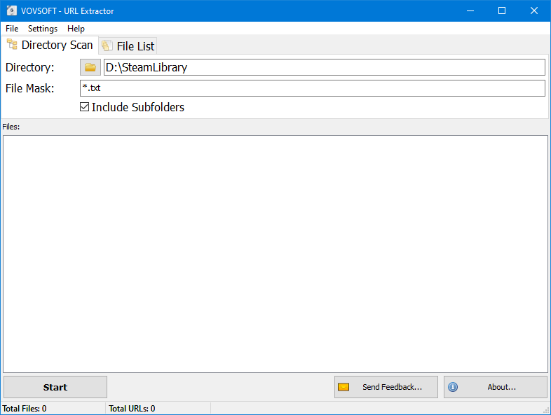 URL Extractor Screenshot