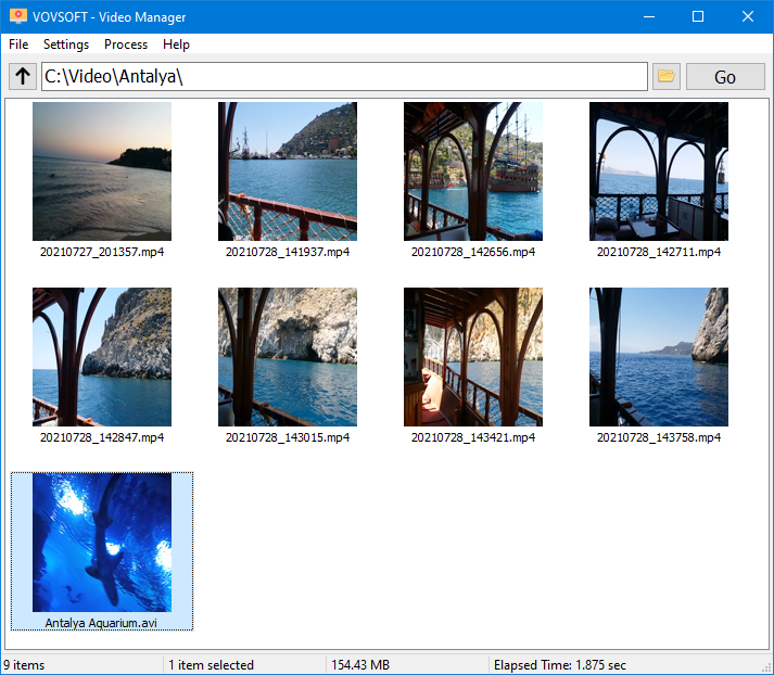 Video Manager Screenshot