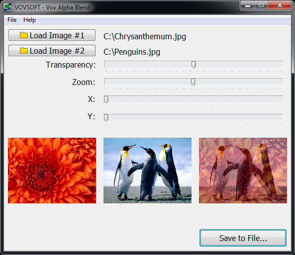 Vov Alpha Blend Screenshot