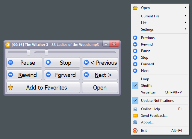 Vov Music Player Screenshot
