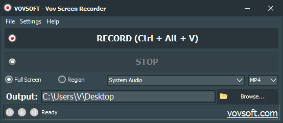 Vov Screen Recorder Screenshot