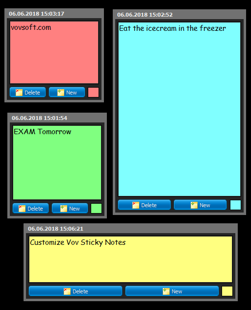 Vov Sticky Notes for PC | Creates digital stickers and reminders