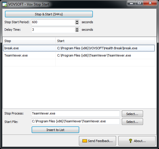Vov Stop Start Screenshot