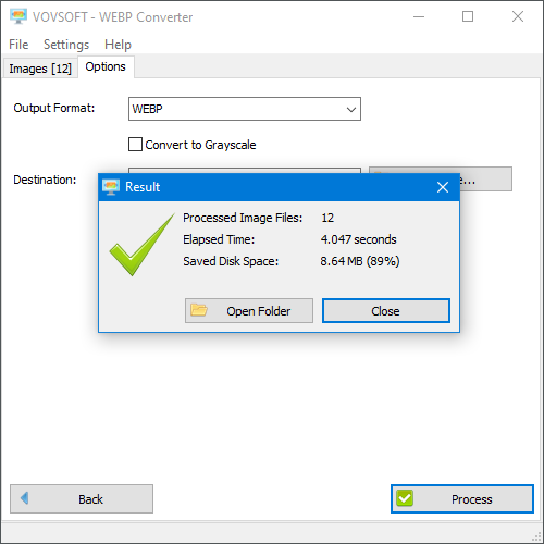WEBP Converter for PC | Converts WebP files - Vovsoft