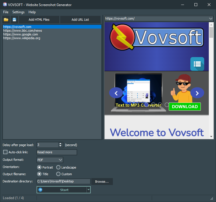Website Screenshot Generator Screenshot