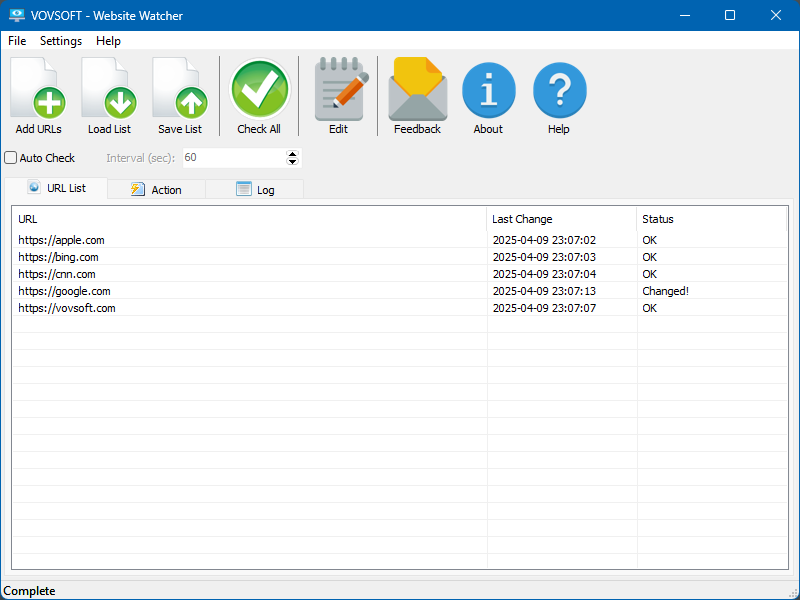 Website Watcher Screenshot
